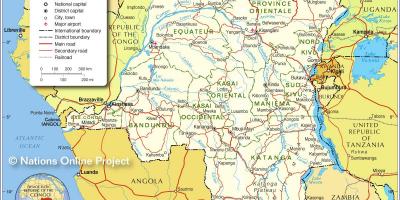 Kaart kongo demokraatlik vabariik
